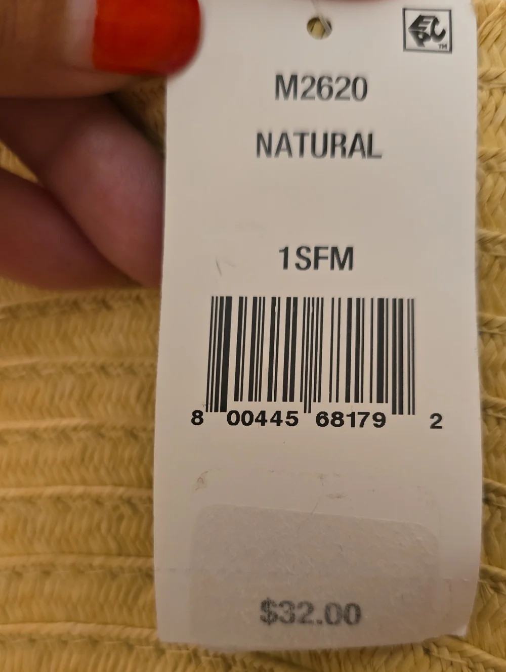 Steve Madden  Wide Brim Straw Sun Hat with Shell Trim - Beige